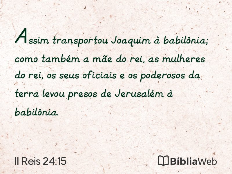 II Reis 24:15 em imagem para compartilhar