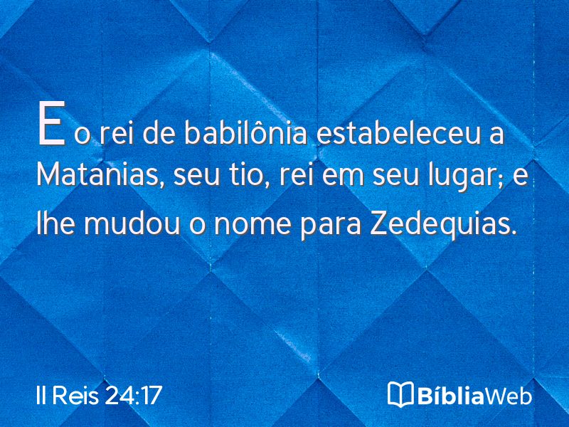 II Reis 24:17 em imagem para compartilhar