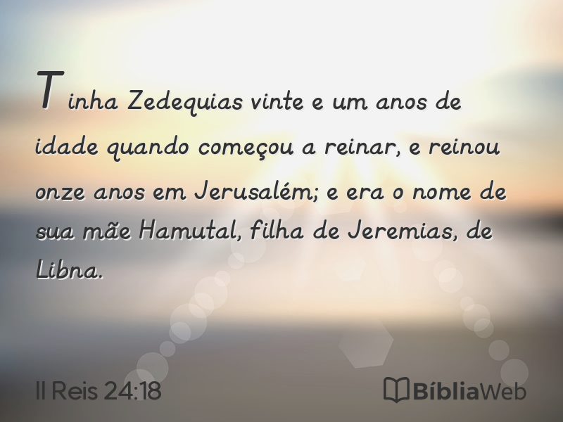 II Reis 24:18 em imagem para compartilhar