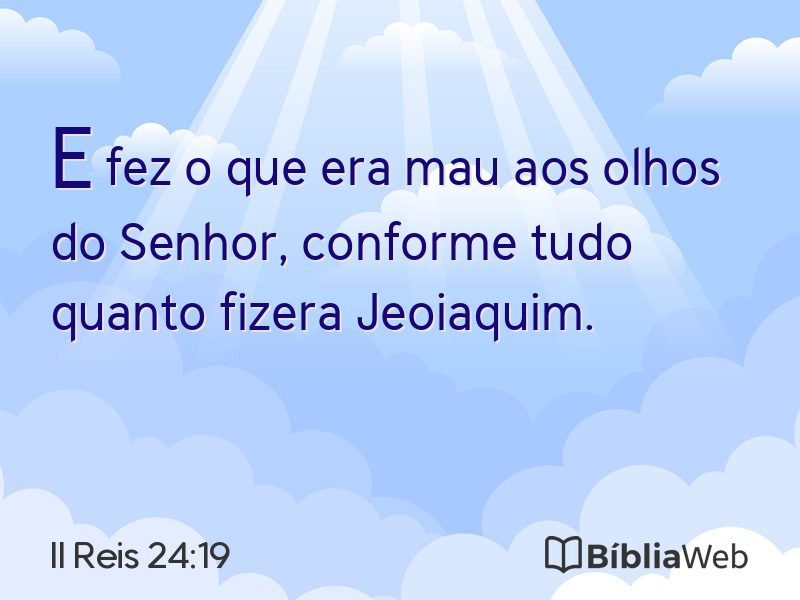 II Reis 24:19 em imagem para compartilhar