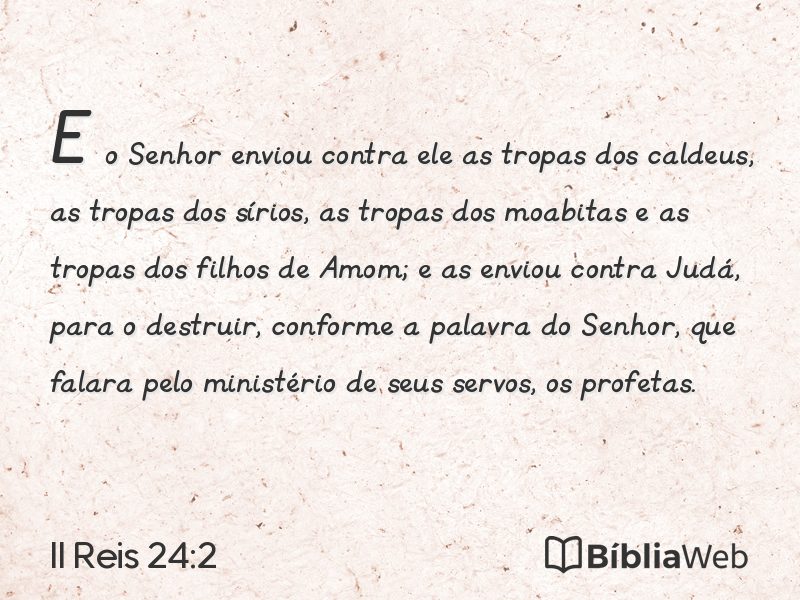 II Reis 24:2 em imagem para compartilhar