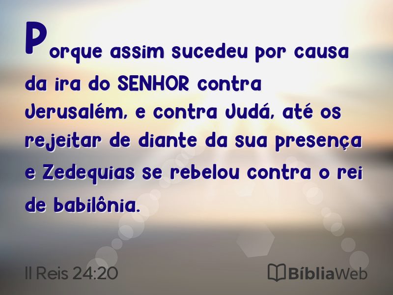 II Reis 24:20 em imagem para compartilhar