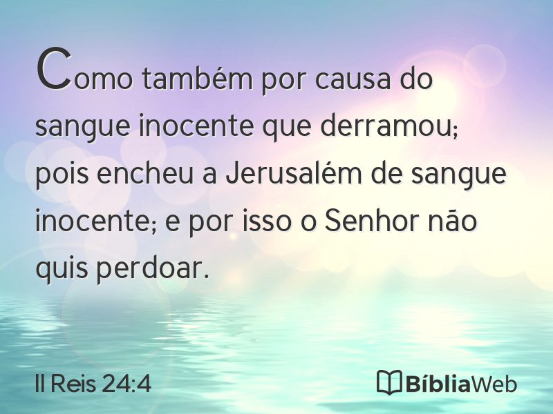 II Reis 24:4 em imagem para compartilhar