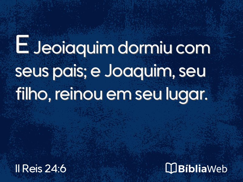 II Reis 24:6 em imagem para compartilhar