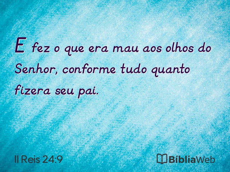 II Reis 24:9 em imagem para compartilhar