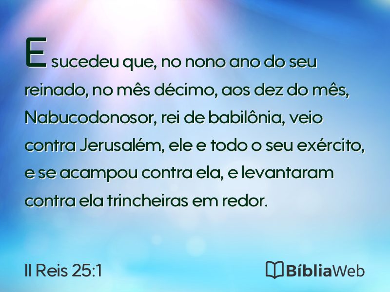II Reis 25:1 em imagem para compartilhar