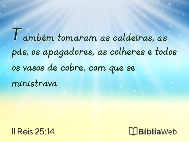 II Reis 25:14 em imagem para compartilhar