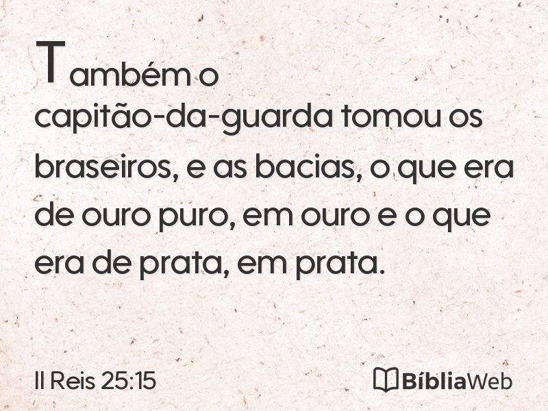 II Reis 25:15 em imagem para compartilhar