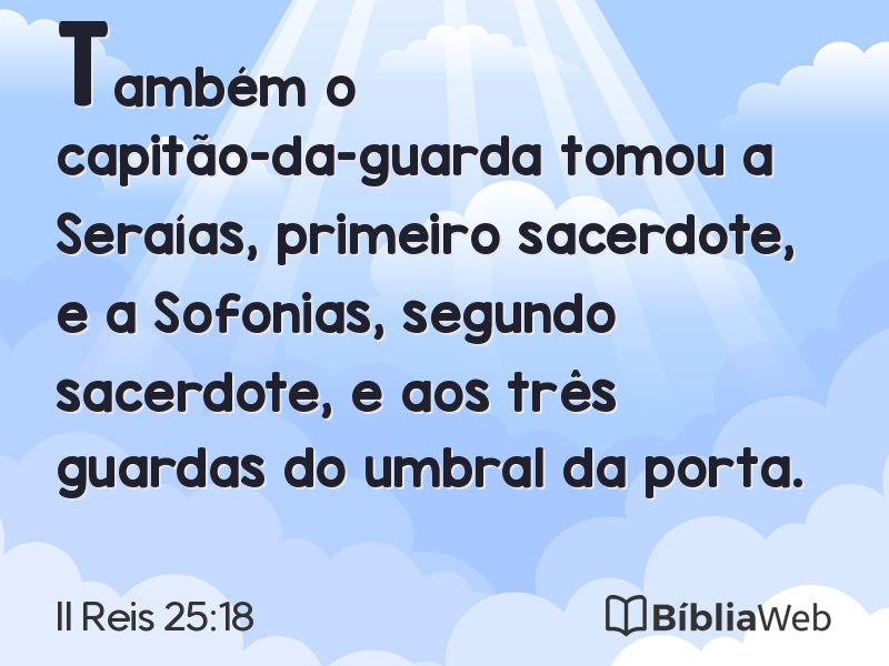 II Reis 25:18 em imagem para compartilhar