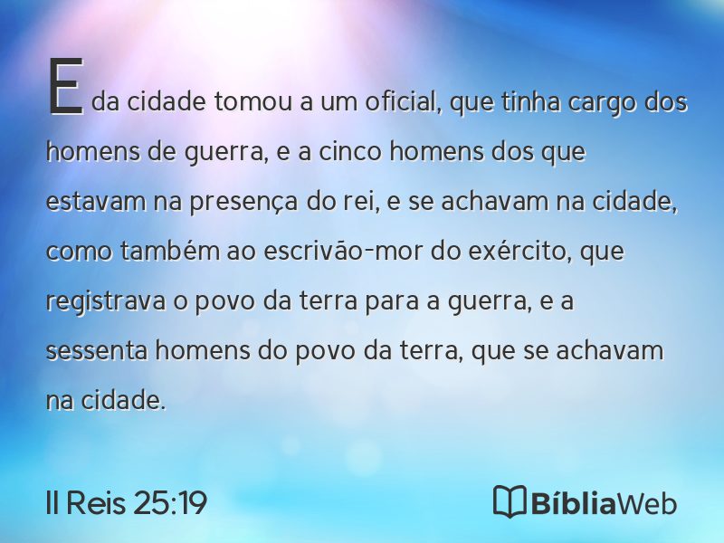 II Reis 25:19 em imagem para compartilhar