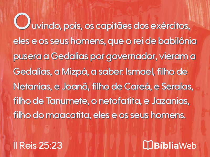 II Reis 25:23 em imagem para compartilhar