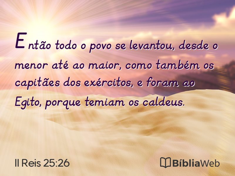 II Reis 25:26 em imagem para compartilhar