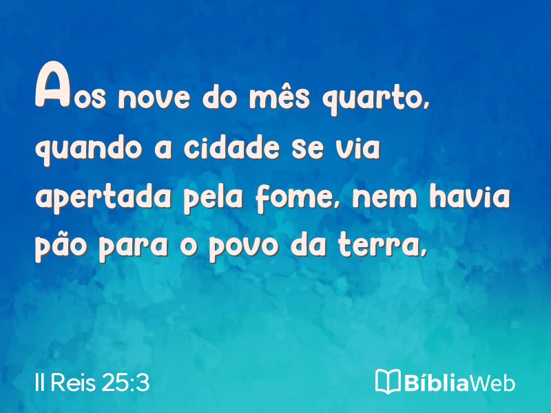 II Reis 25:3 em imagem para compartilhar