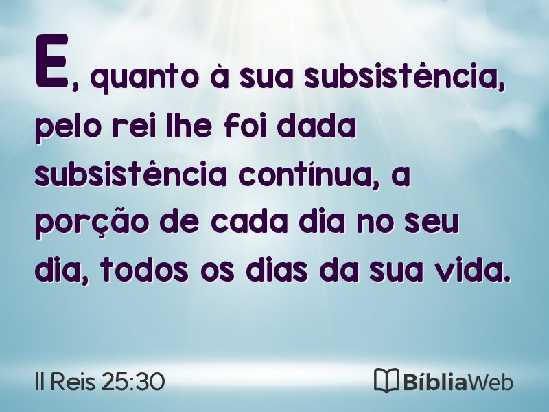 II Reis 25:30 em imagem para compartilhar