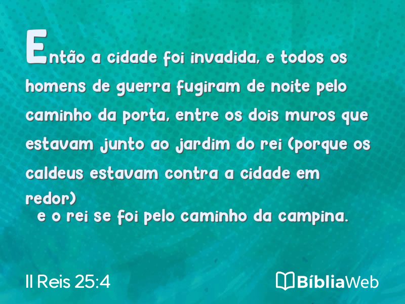 II Reis 25:4 em imagem para compartilhar
