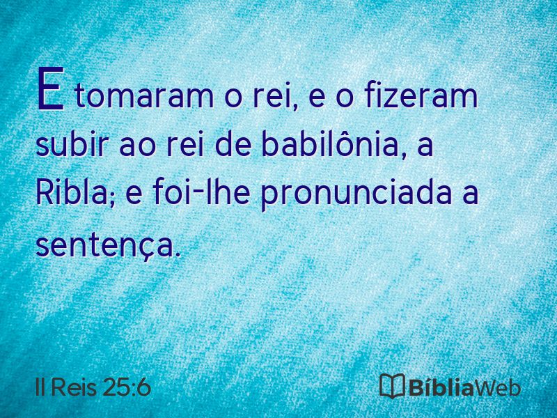II Reis 25:6 em imagem para compartilhar