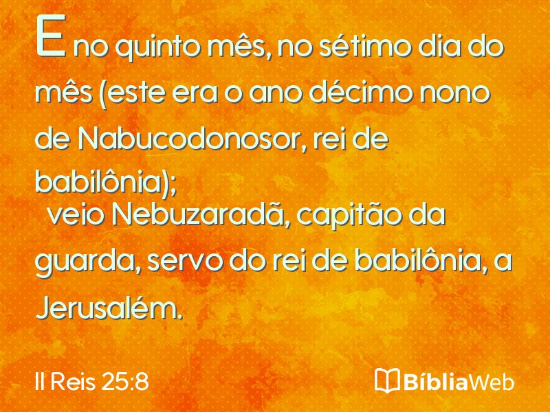 II Reis 25:8 em imagem para compartilhar