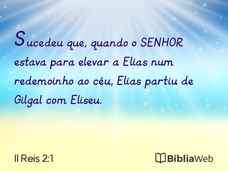 II Reis 2:1 em imagem para compartilhar