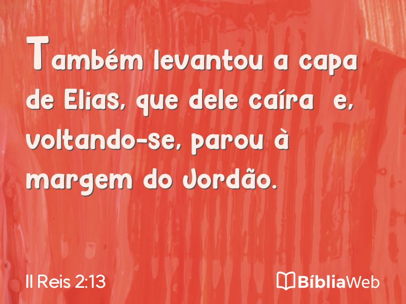 II Reis 2:13 em imagem para compartilhar