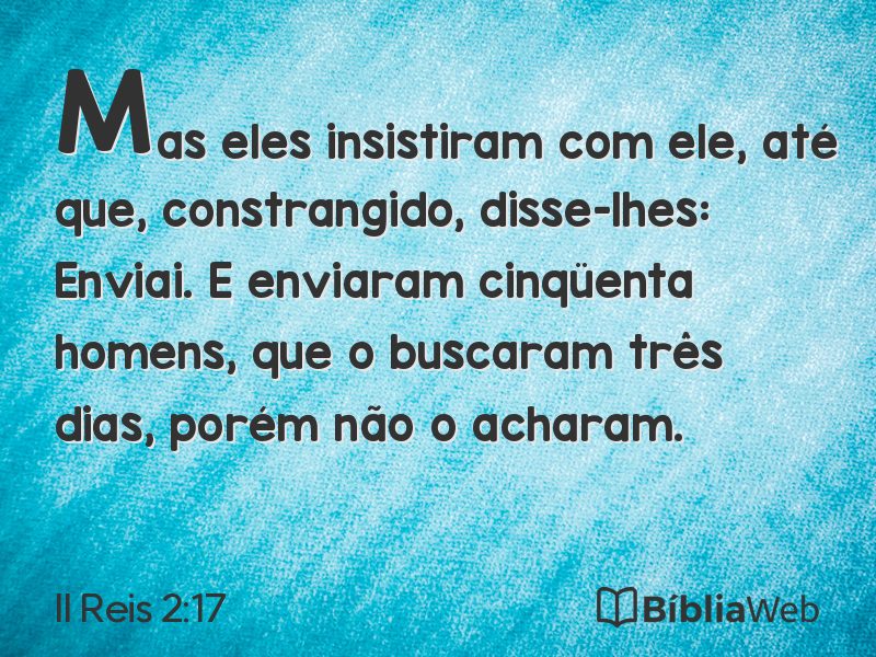 II Reis 2:17 em imagem para compartilhar
