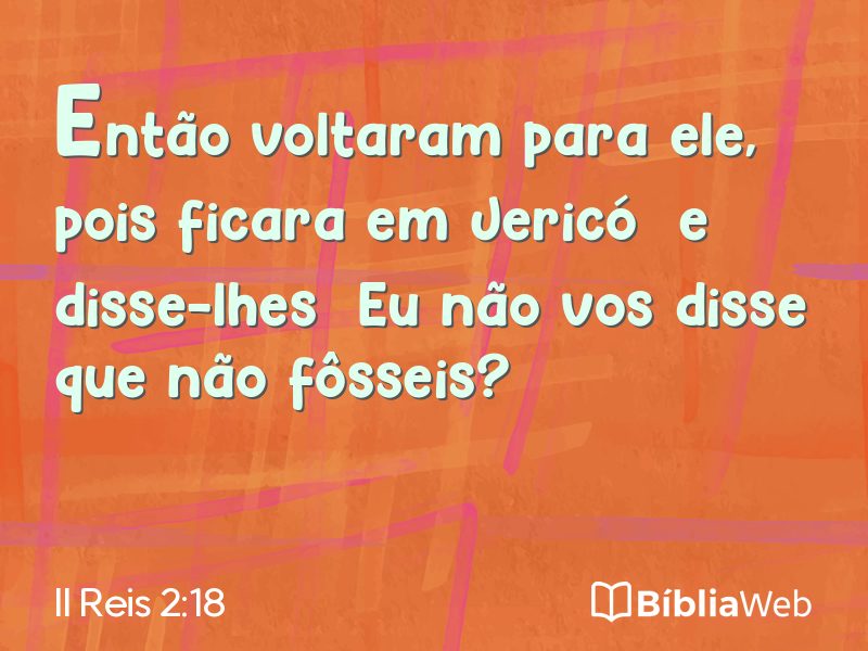 II Reis 2:18 em imagem para compartilhar