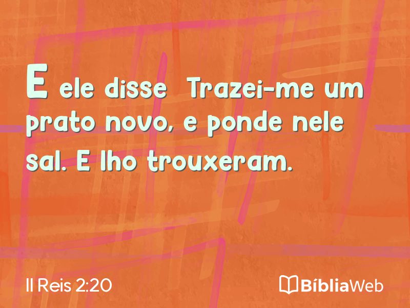II Reis 2:20 em imagem para compartilhar