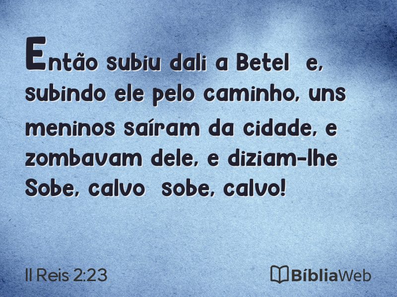 II Reis 2:23 em imagem para compartilhar