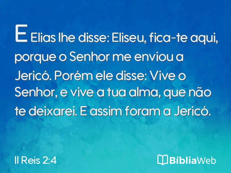 II Reis 2:4 em imagem para compartilhar