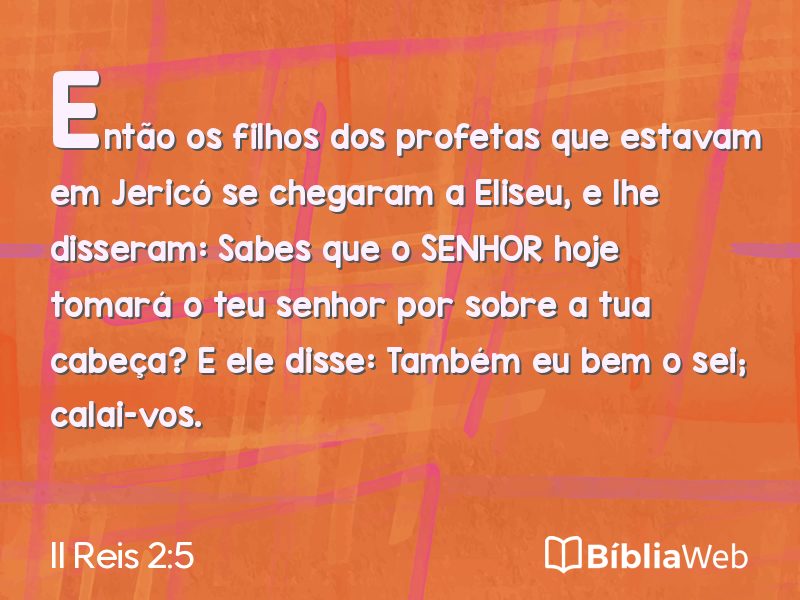 II Reis 2:5 em imagem para compartilhar