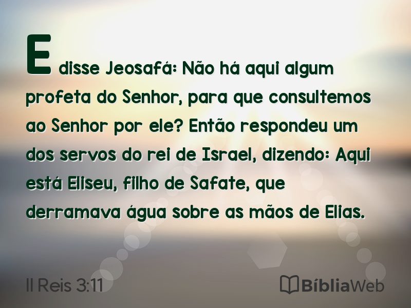 II Reis 3:11 em imagem para compartilhar
