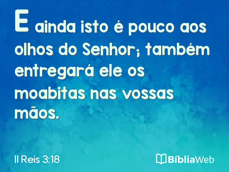 II Reis 3:18 em imagem para compartilhar