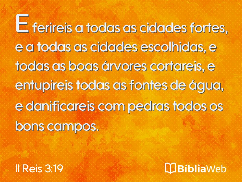 II Reis 3:19 em imagem para compartilhar
