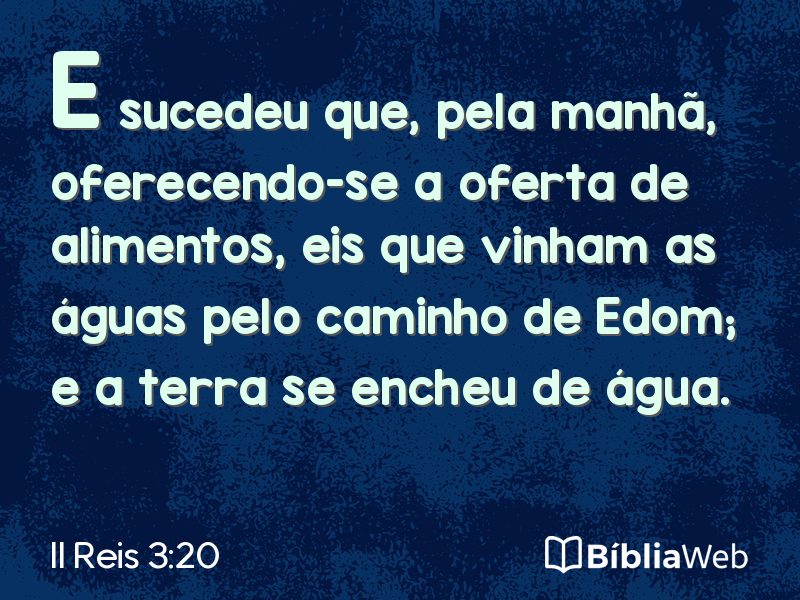 II Reis 3:20 em imagem para compartilhar