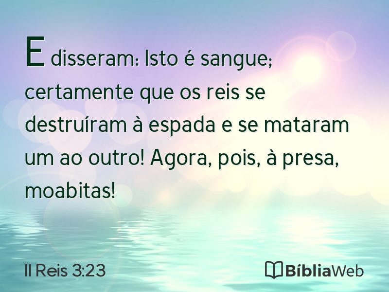 II Reis 3:23 em imagem para compartilhar