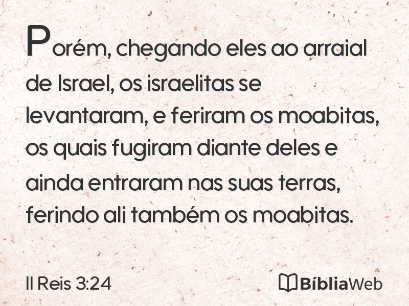 II Reis 3:24 em imagem para compartilhar
