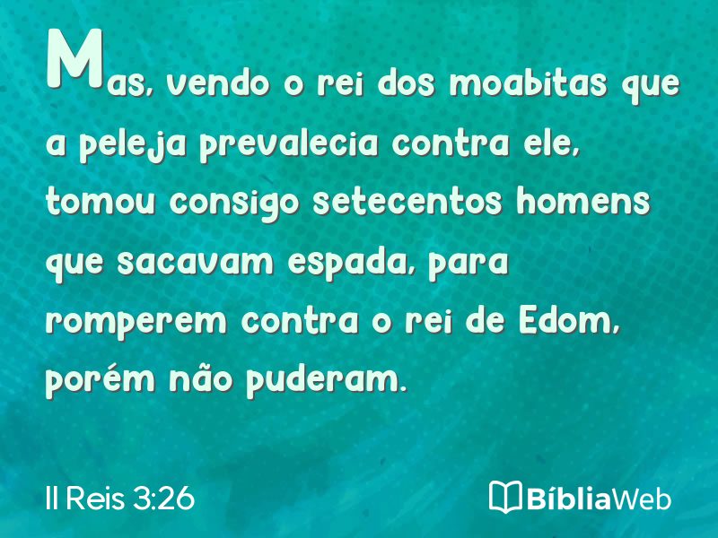II Reis 3:26 em imagem para compartilhar