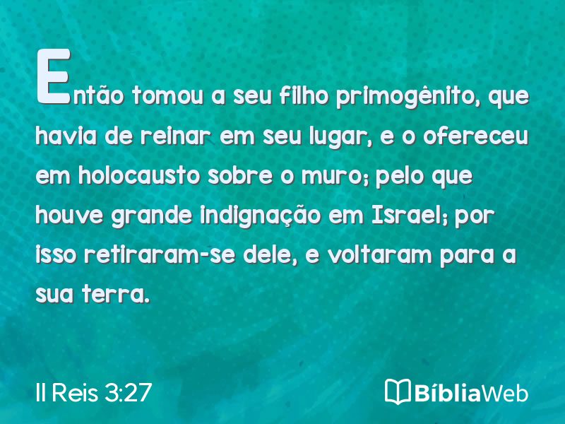 II Reis 3:27 em imagem para compartilhar