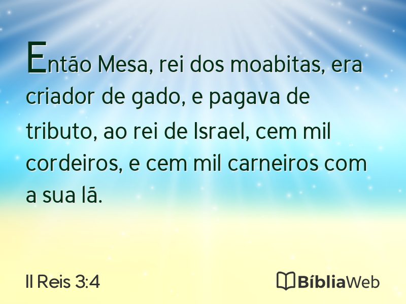 II Reis 3:4 em imagem para compartilhar