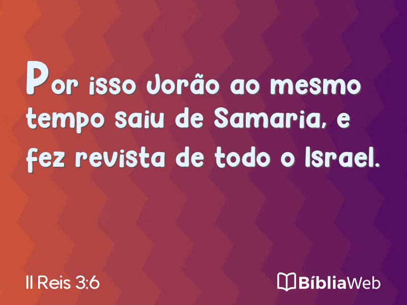 II Reis 3:6 em imagem para compartilhar