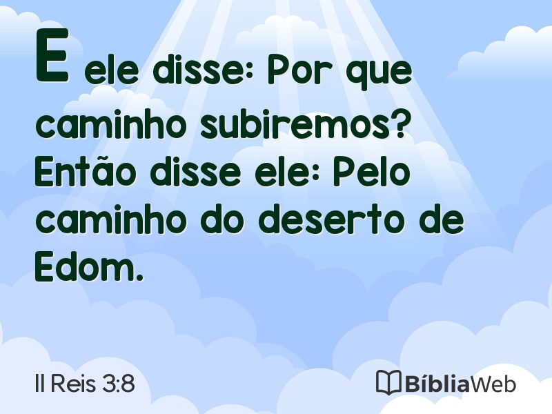 II Reis 3:8 em imagem para compartilhar