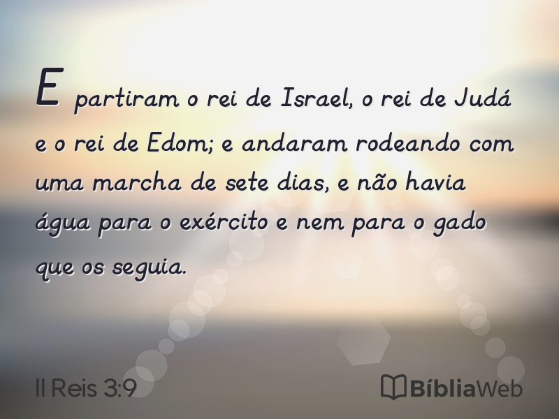 II Reis 3:9 em imagem para compartilhar