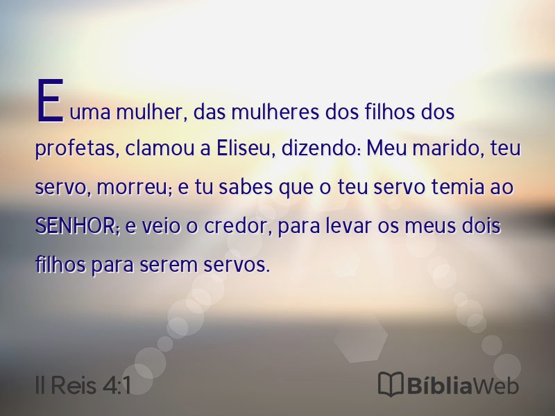 II Reis 4:1 em imagem para compartilhar