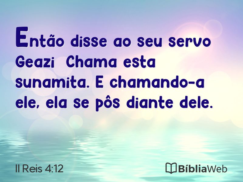 II Reis 4:12 em imagem para compartilhar
