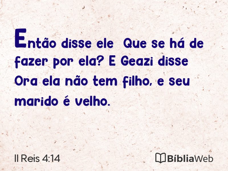 II Reis 4:14 em imagem para compartilhar