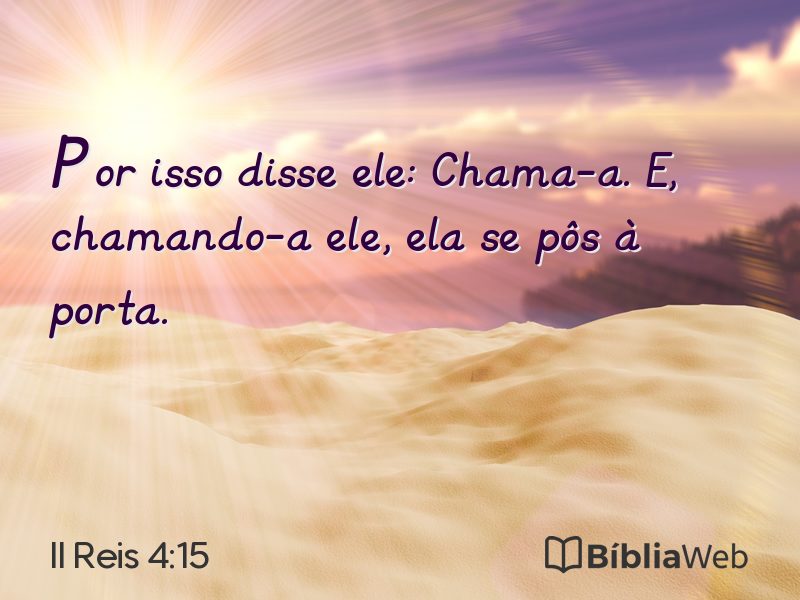 II Reis 4:15 em imagem para compartilhar