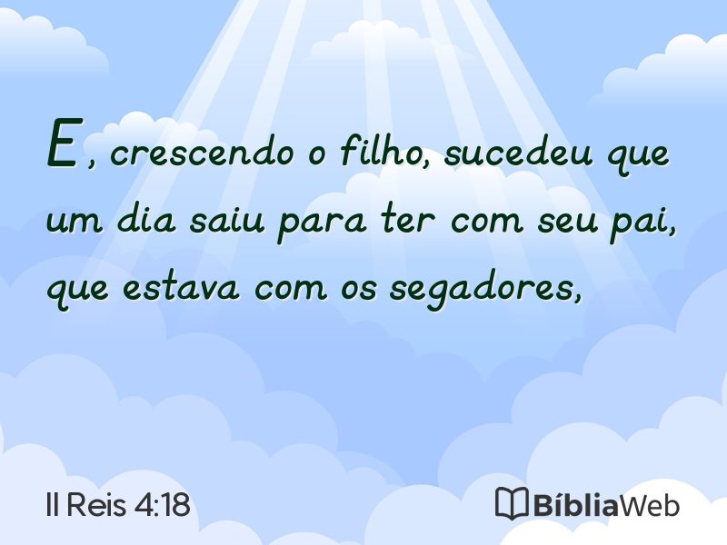 II Reis 4:18 em imagem para compartilhar