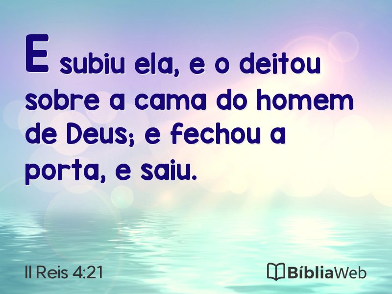 II Reis 4:21 em imagem para compartilhar