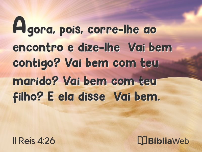 II Reis 4:26 em imagem para compartilhar