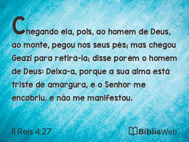 II Reis 4:27 em imagem para compartilhar