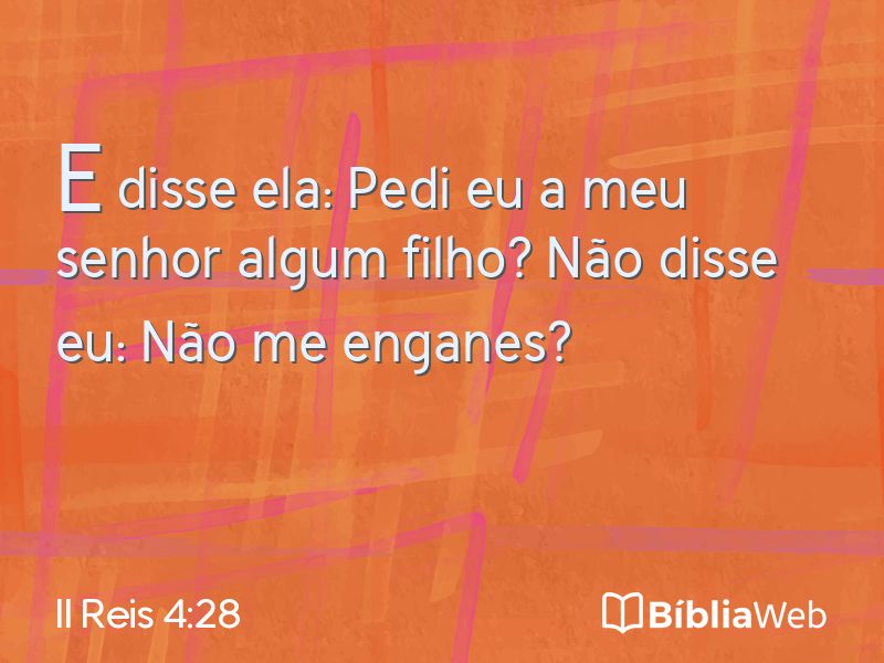 II Reis 4:28 em imagem para compartilhar